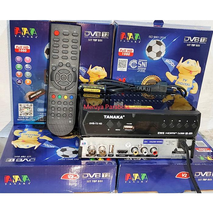 JTTOP" SET TOP BOX DVB T2 TANAKA - KABEL RCA, HDMI, USB DONGLE WIFI - ANTENA