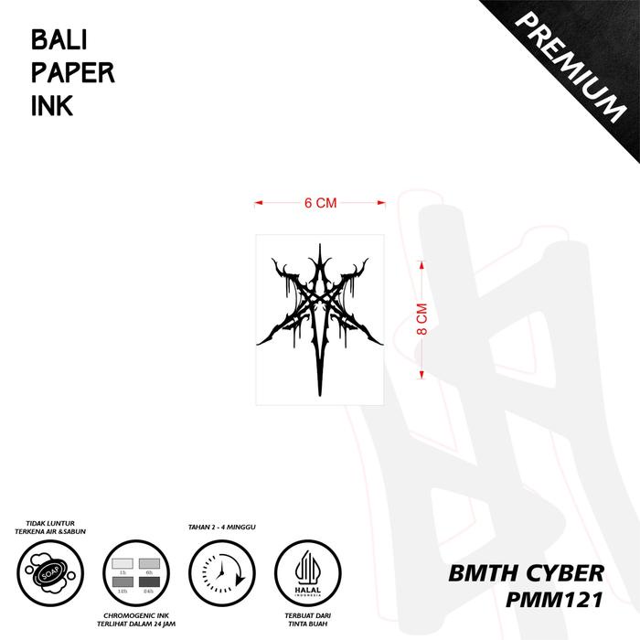 ..... Pmm121 Bmth Cyber Tatto Temporer Premium Fruit Ink Bali Paper Ink