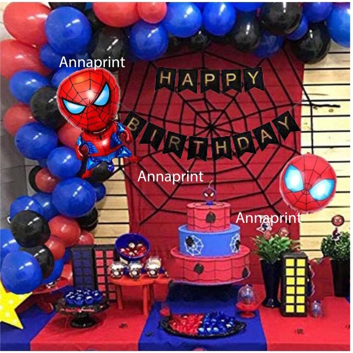 Paket Dekorasi Ulang Tahun Balon Spiderman