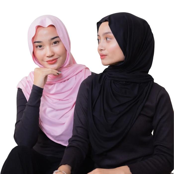 Tiebymin Ansel Pashmina Shawl - Panjang Khimar Instan Syari Muslim Jilbab Kerudung