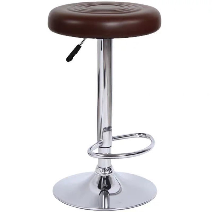 TERLARIS kursi bar stool bulat dengan hidrolik tinggi kaki bulat salon lab