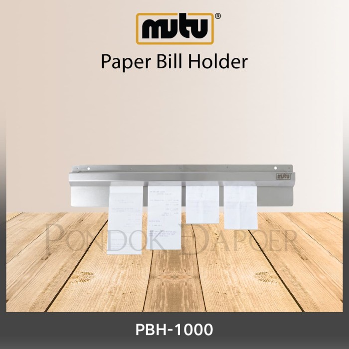 

PENJEPIT KERTAS TAGIHAN / MENU 1 METER STAINLESS STEEL - PBH-1000