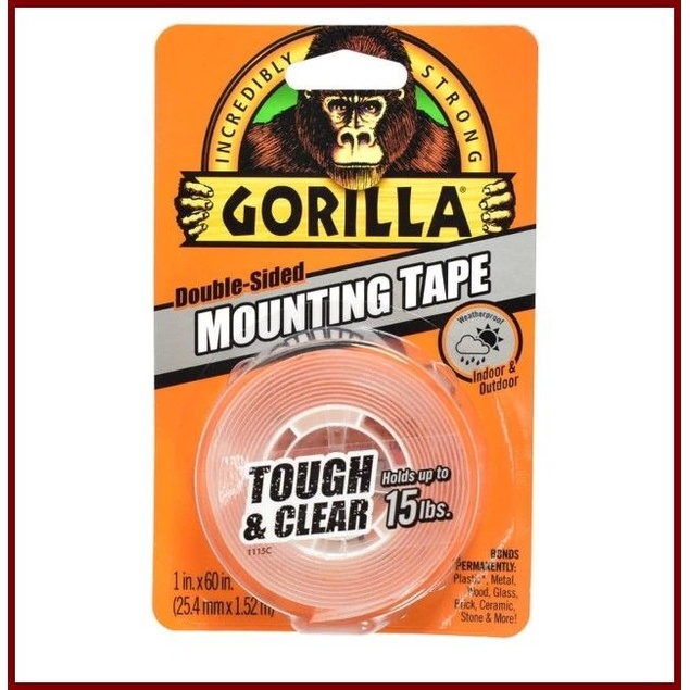 

GORILLA DOUBLE TAPE TOUGH & CLEAR 2.5 CM