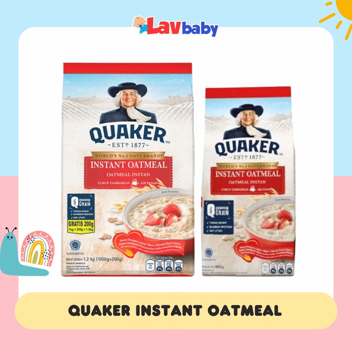

Quaker Oats Instant Oatmeal Sereal Meal Oat Meal 1200 Gr 1,2Kg