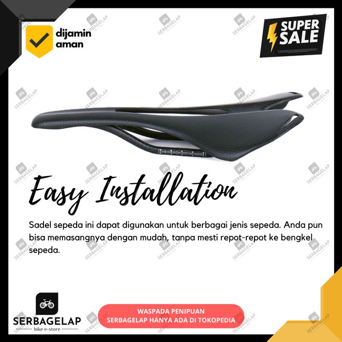 Sadel Sepeda Balap Roadbike Carbon Fiber Panjang Ringan - Fx10 -Gratisongkir