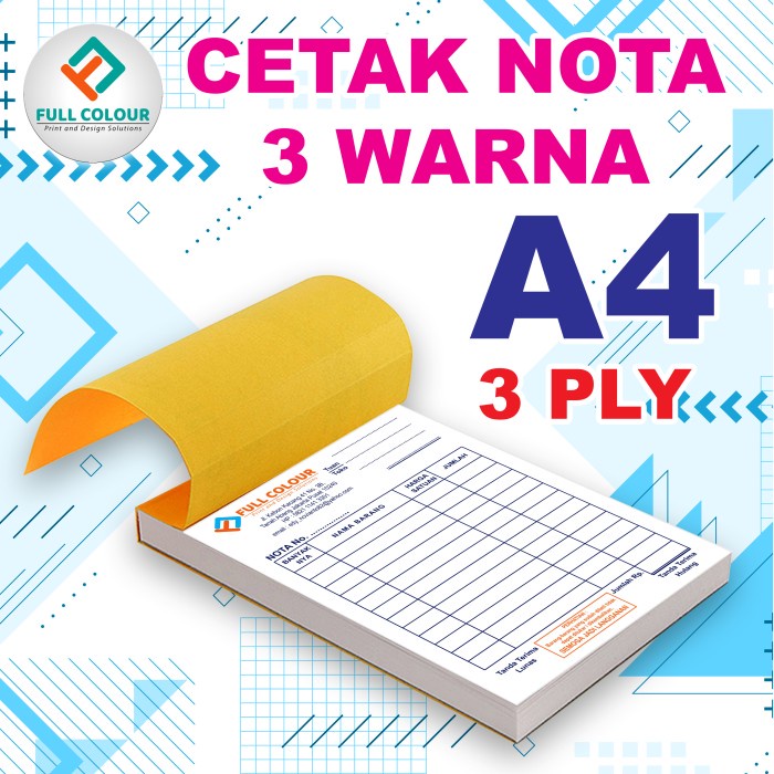

CETAK NOTA 3 PLY 3 WARNA UKURAN A4
