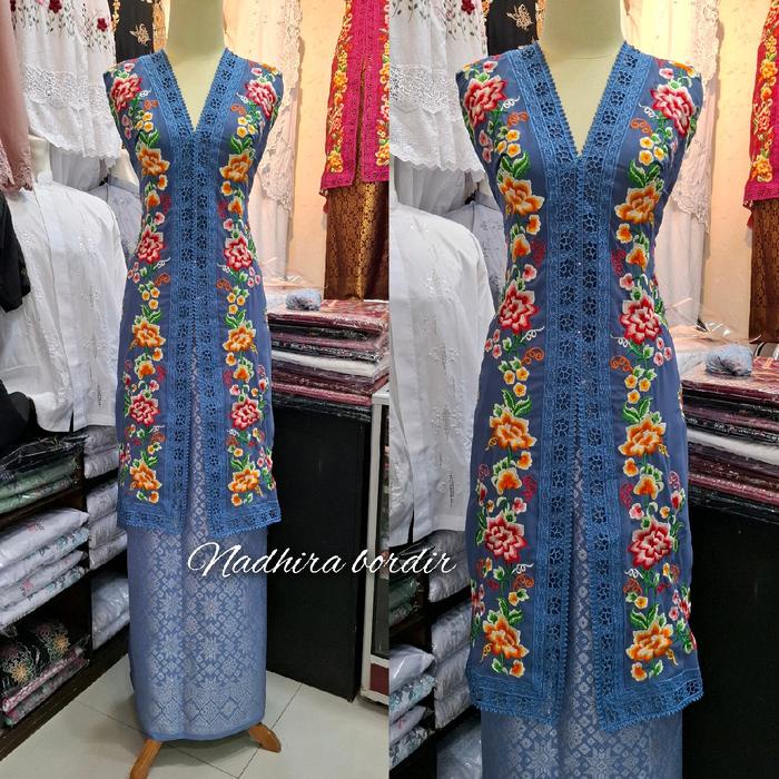 Bahan Kebaya Bordir Suji , Bahan Kebaya Ceruty Babydol , Bahan Kebaya Bordir Bukittinggi Ready