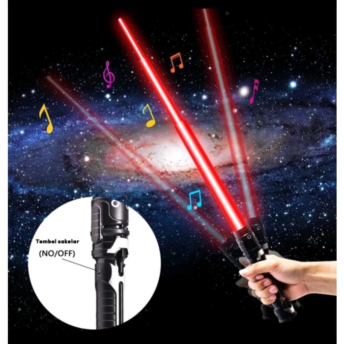 Starwars cosplay Mainan plastik lampu light saber
