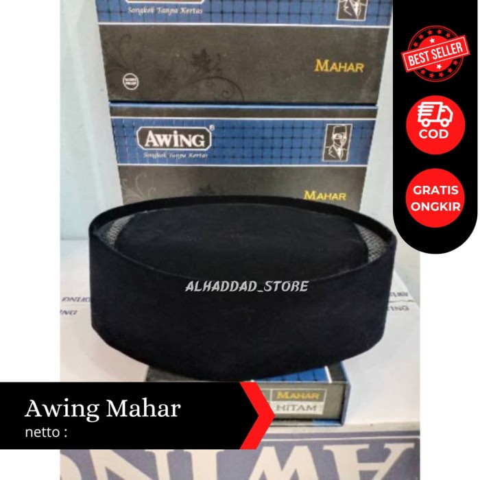 Songkok AWING MAHAR Peci Awing Mahar Original Hitam