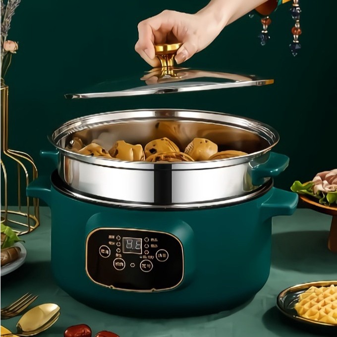 Ready- Panci Listrik Steamer Jumbo 3.2 L / 26 CM / Panci Listrik Serbaguna