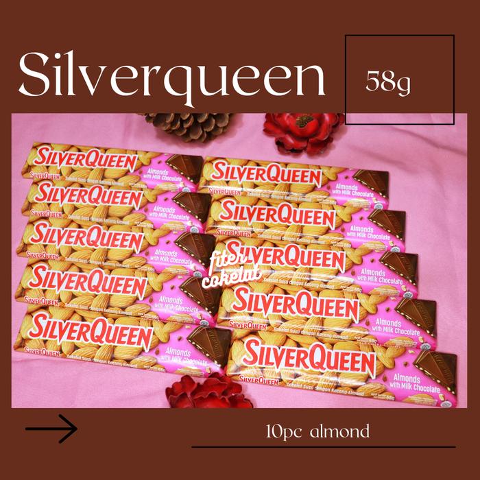 

BARANG TERLARIS SILVERQUEEN 58G / 55G CASHEW almond/ SILVERQUEEN BESAR almond chocolate Coklat