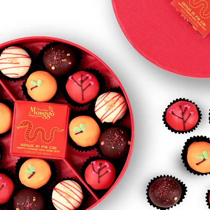 

BARANG TERLARIS Imlek Chocolate Truffles Gift 240g l Chocolate Monggo l Chinese Coklat