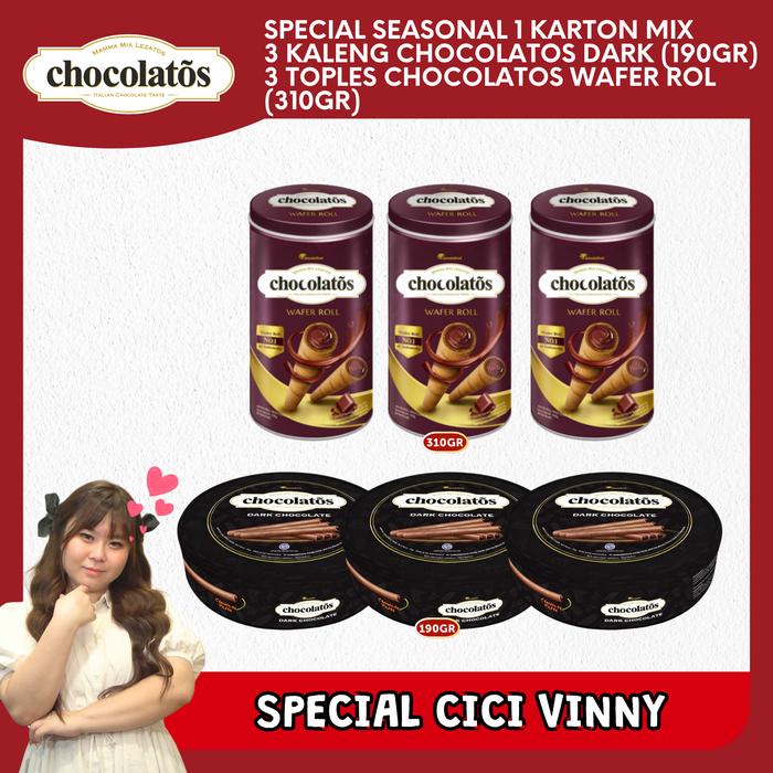 

BARANG TERLARIS [Exclusive Vinny Laurencia] SPECIAL SEASONAL 1 KARTON MIX CHOCOLATOS DARK (190GR)