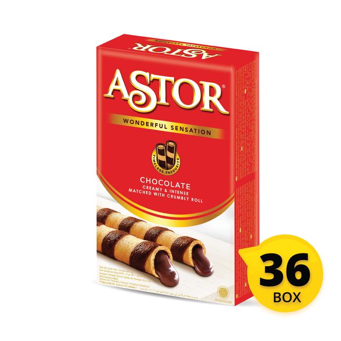 

BARANG TERLARIS 1 Karton Wafer Astor Coklat 40 Gram