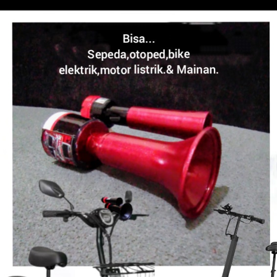 Klakson Telolet Basuri Charger Bel Elektrik Sepeda -Gratisongkir