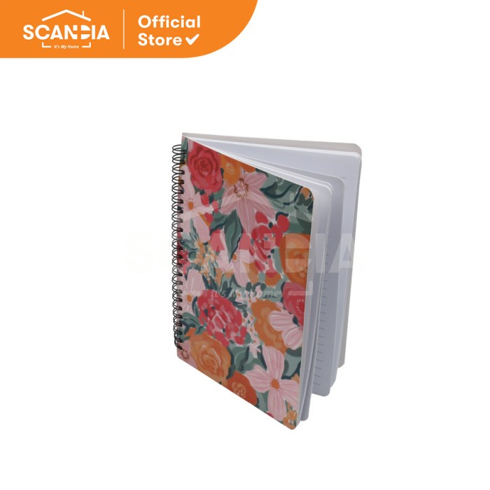 

BARANG TERLARIS SCANDIA Buku Catatan Notebook Spiral Floral A5 (SP0410)