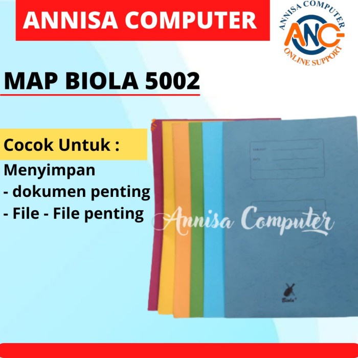 

BARANG TERLARIS Stop map / Map Biola 5002 / Map Kertas Folio / Stopmap / isi 50 Pcs