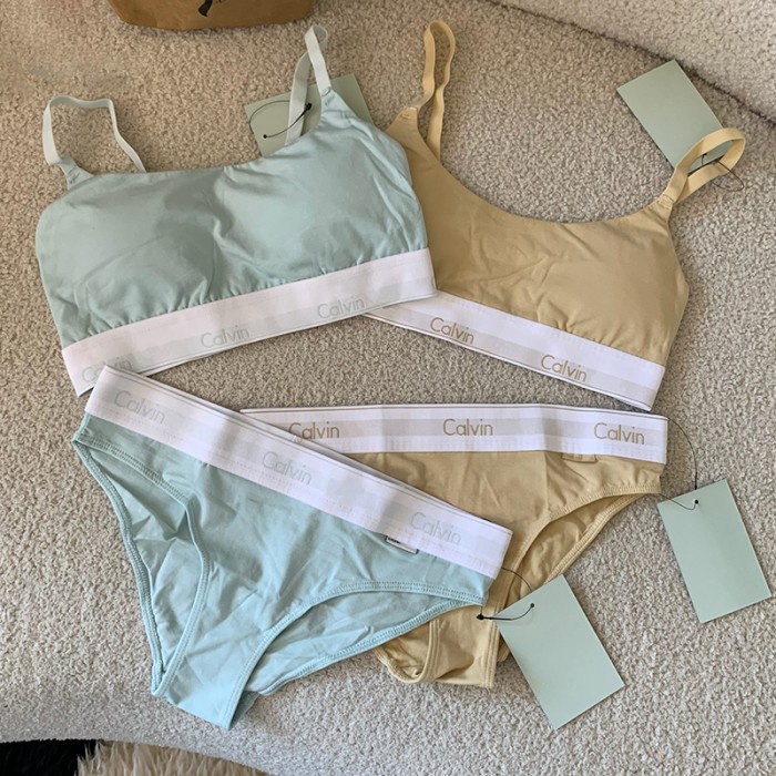 [Asli] Calvin Klein Underwear Set Bra Nirkabel Promosi Katun Murni Calvin Klein Ck Baru Asli 100%