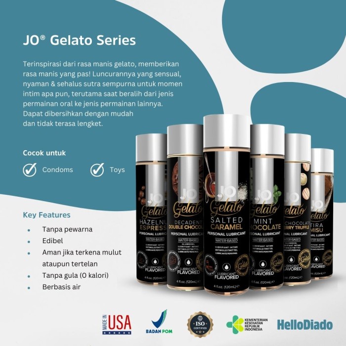 

System Jo nt ocolate Gelato Series - Pelumas Waterbased Edible