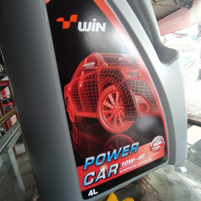 Oli Mesin Win 10W-40 Api Sn Galon 4Liter Win 10W-40 {Ready High Quality Best Seller New}