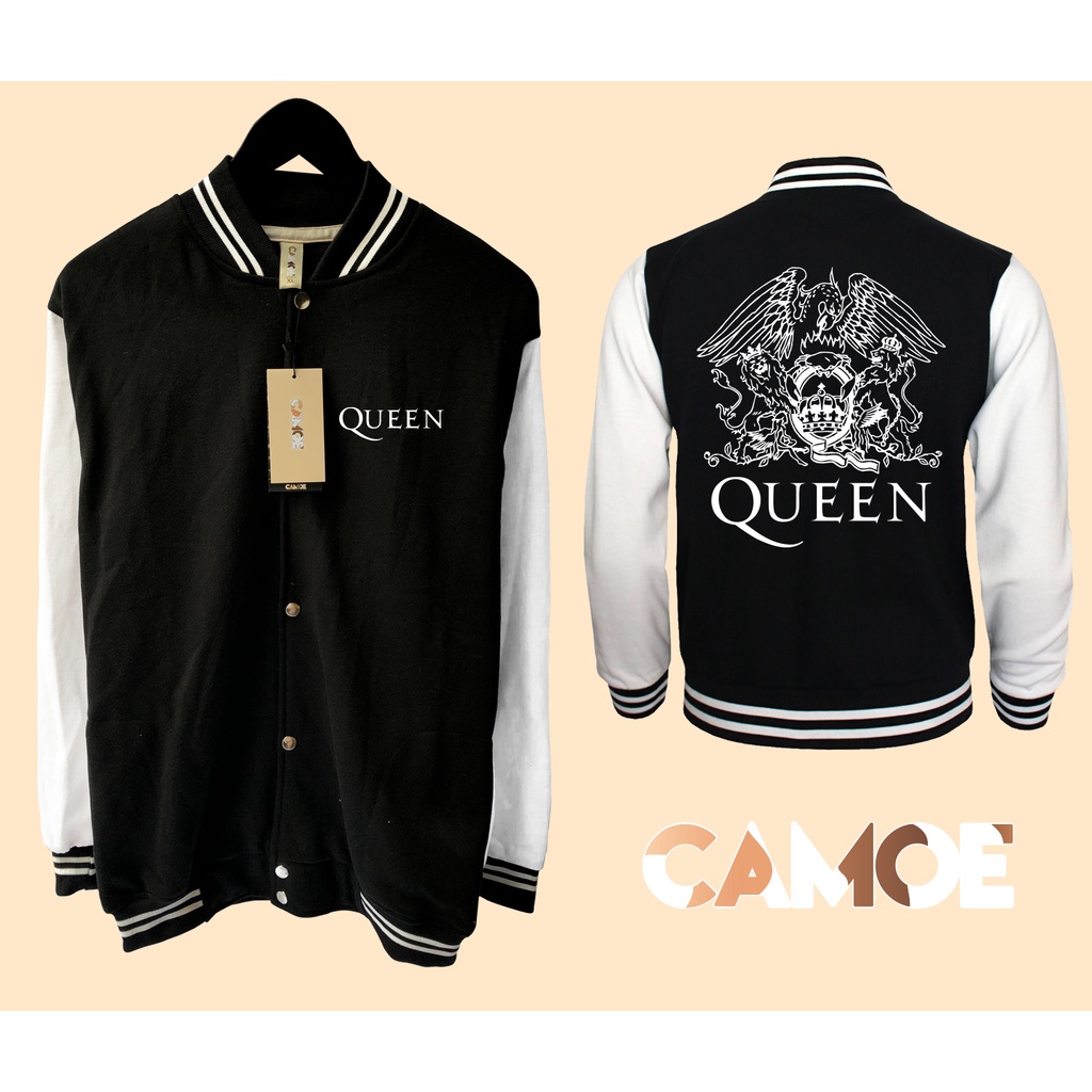 Jaket Baseball Varsity Queen Logo Music Band Legend