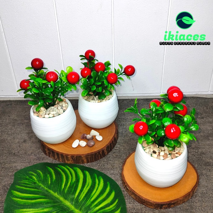 New- HIASAN BUAH PLASTIK BUAH POT HIAS BUNGA PLASTIK BUAH PALSU BUNGA HIAS