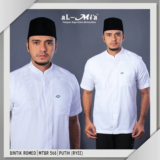 Promo Baju koko lengan Pendek Fashion almia-baju koko pendek fashion