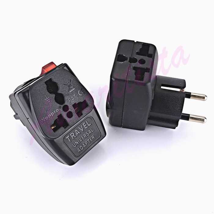 Steker Arde Over / adaptor Universal Cabang 2 Wonpro + Saklar On/Off