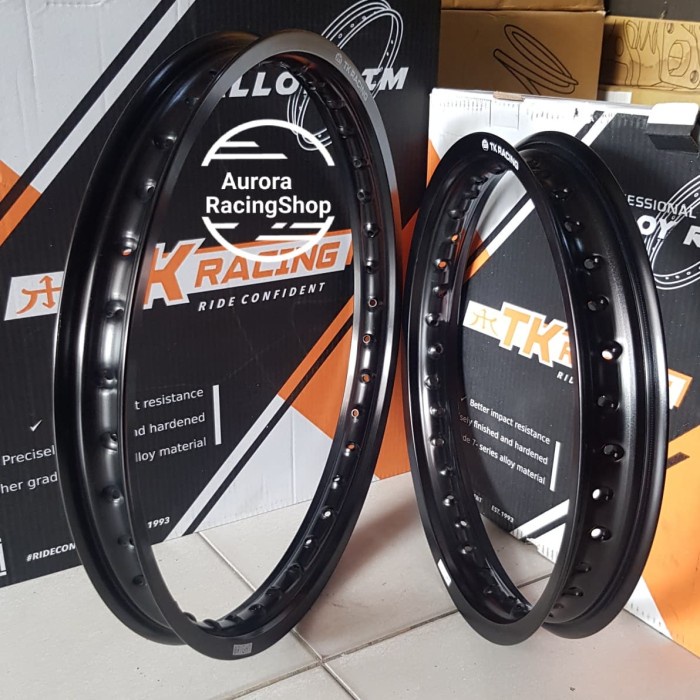 Velg TK KLX 150 / D Tracker Set Ring 16 / 19 Hole 36 warna Black