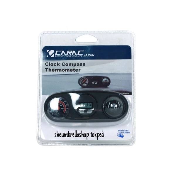 set jam termometer kompas mobil carac