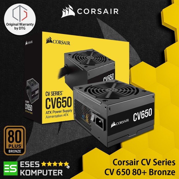 Ready PSU Corsair CV Series CV650 650W CV 650 80 Plus Bronze Flat Cables
