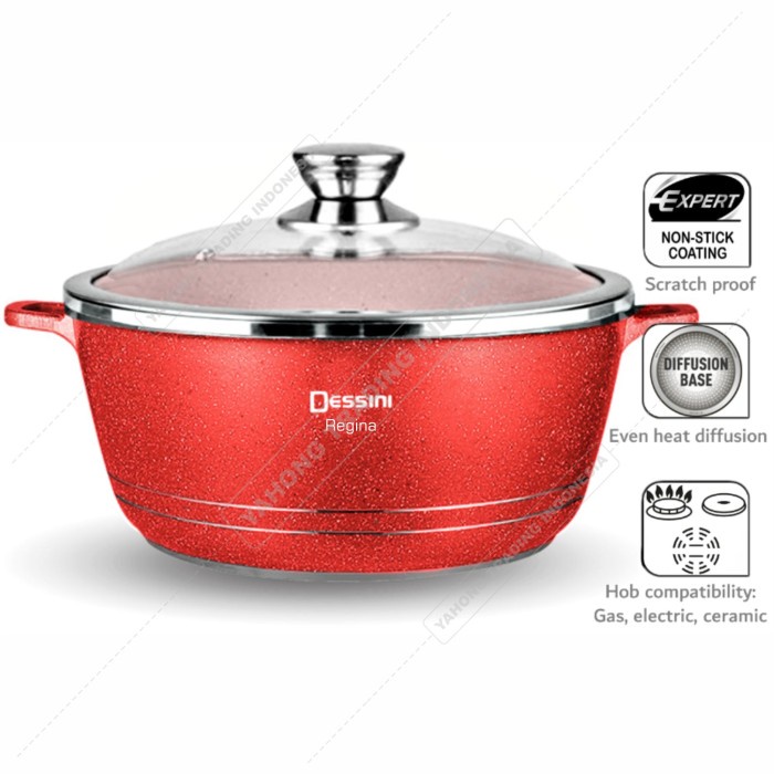 SPECIAL Dessini 23 Buah Set Peralatan Dapur Panci Masak Marmer Anti Lengket