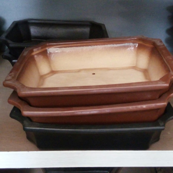 PREMIUM POT KERAMIK BONSAI NAMPAN BESAR