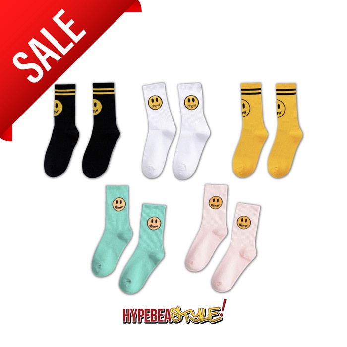 PREMIUM KAOS KAKI DREW HOUSE CLASSIC CREW SOCK STRIPE ORIGINAL