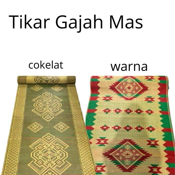 PREMIUM Tikar Roll Plastik merk Gajah Mas tikar roll 6 meter tikar hajatan tikar gelaran coklat