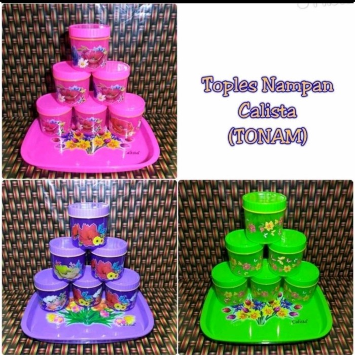 PREMIUM Toples calista 6toples+1 Nampan set Tonam isi 7pcs