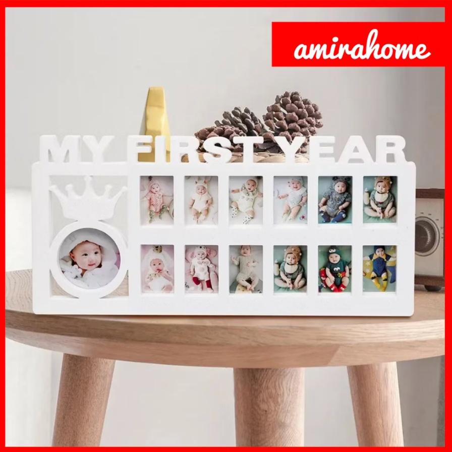 PROMO / Bingkai Foto Anak Baby 12 bulan Photo Frame / Pigura Frame Bayi / Frame Foto Aesthetic