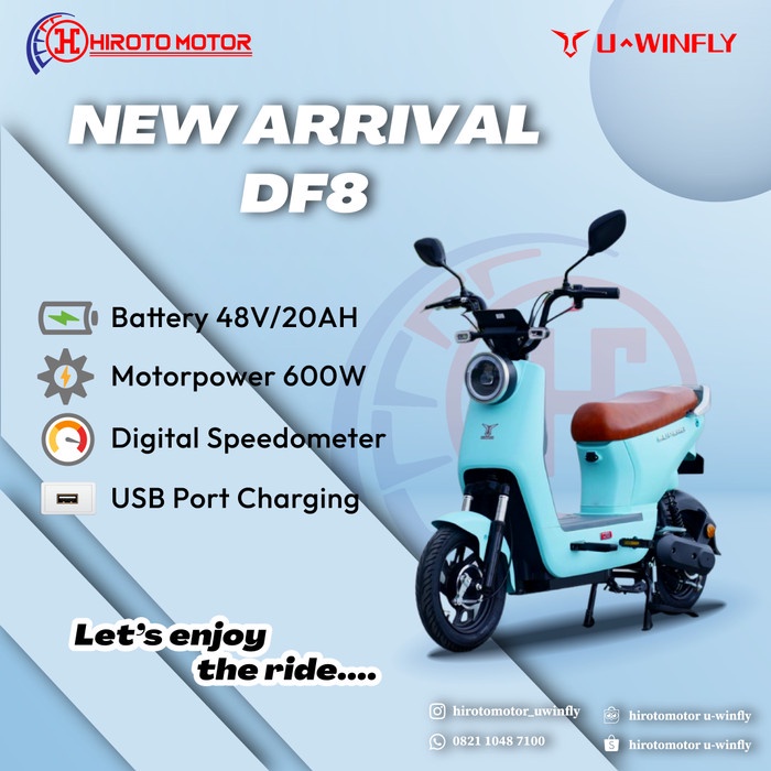 Best seller SEPEDA LISTRIK MOTOR LISTRIK DF8 UWINFLY 48V/20AH Terlaris