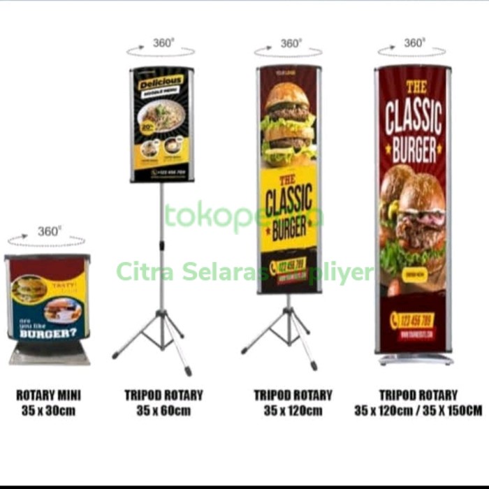 Stand banner Rotary Light Box Banner