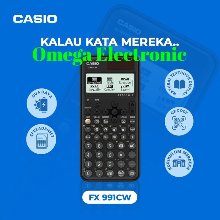 

CASIO FX 991 CW - SCIENTIFIC KALKULATOR FX-991CW FX 991CW CALCULATOR KULIAH