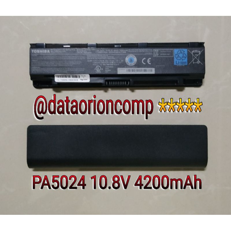 Baterai Battery Toshiba Satellite C800 C800D C840 C875 L800 L805D L840 L845 PA5024 -JuaraNyaProduct