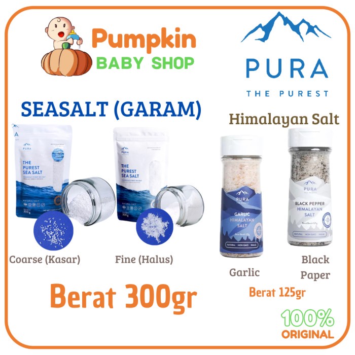 

Promo Terbatas Pura Sea Salt Garam Halus Dan Kasar Aman