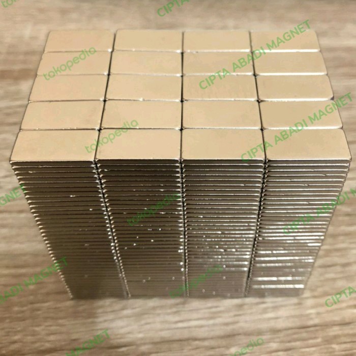MAGNET NEODYMIUM PERSEGI 20X10X2MM / MAGNET KOTAK / MAGNET PERSEGI N52