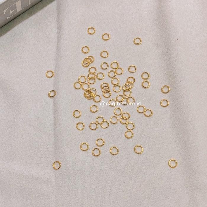 JUMP RING 5MM - 8MM - 10MM NIKEL ISI 20G JUMP RING SILVER RING NIKEL RING GOLD PENYAMBUNG GELANG