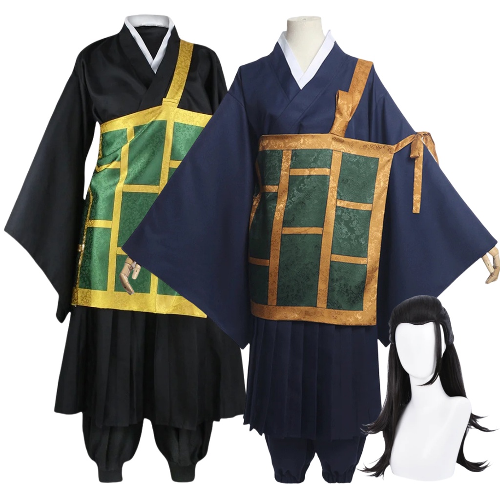 Anime Geto Suguru Cosplay Costume Black Blue Kimono School Uniform Anime Clothe Halloween Costumes