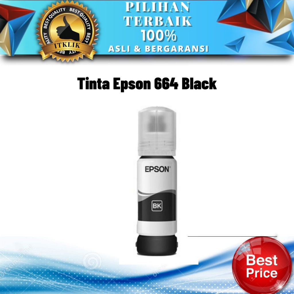 Tinta Epson 664 C13T664100 - Black Tinta Epson Original / Epson 664 Original / Tinta Epson L120