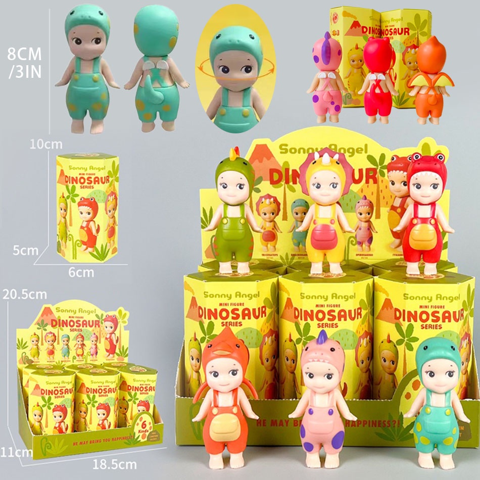 Sonny Angel Blind Box Dinosaur Hippers Series Anime Figures Ornaments Seoul Strawberry Dolls Fans