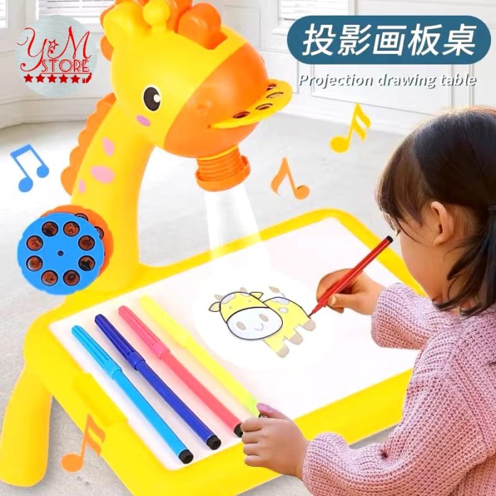 

BISA E-FAKTUR! Meja Proyektor Projector Anak Mainan Edukasi Meja Belajar Melukis Mewarnai / Mainan