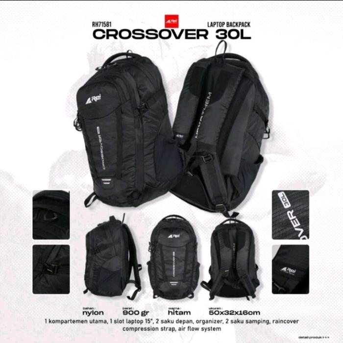 Tas Daypack Laptop Original Arei Crossover 30L Dapat Raincover Arei Outdoorgera Promo