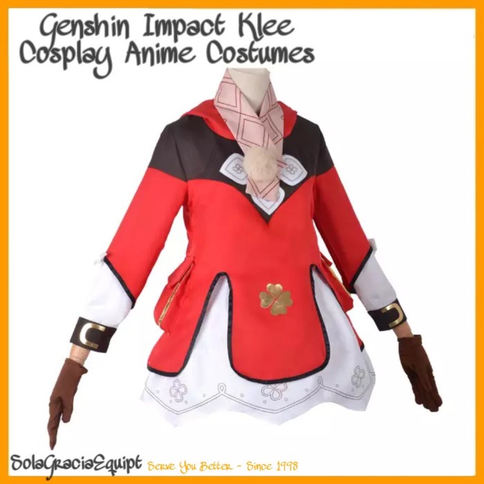 SALE  GENSHIN IMPACT KLEE COSPLAY ANIME COSTUME READYY
